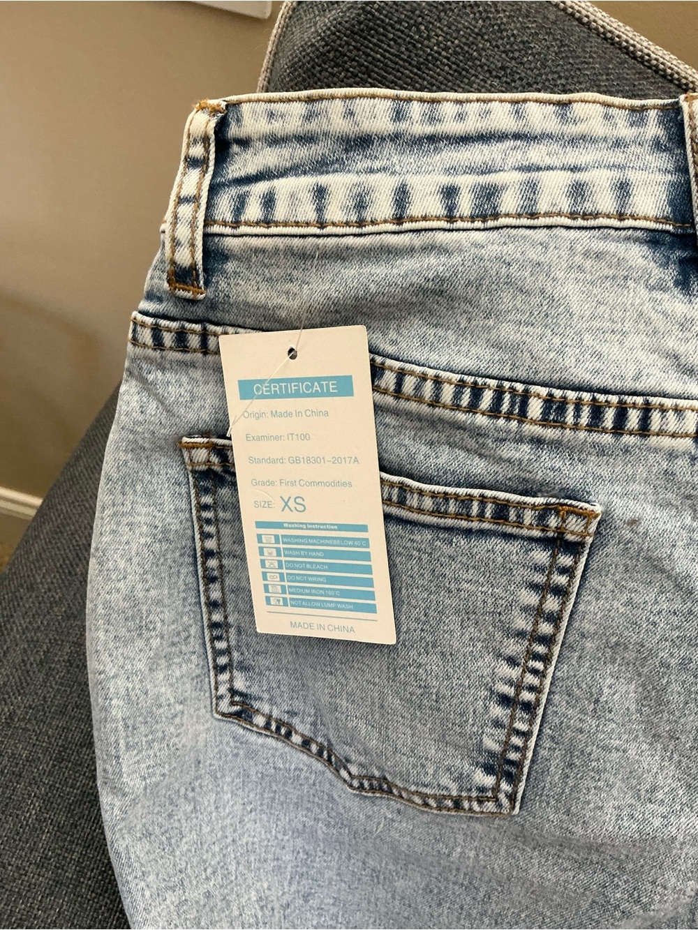 Embellished Flare Jeans in Blue Size XS NWT - Picture 6 of 7